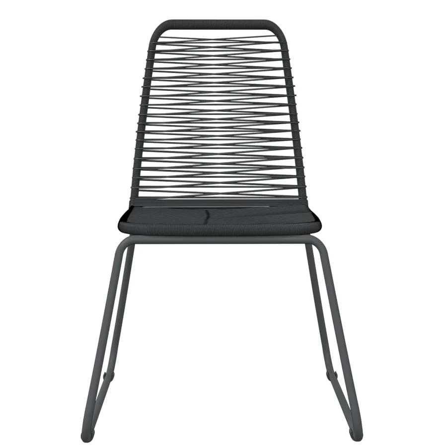Ensemble à manger de jardin 5 pcs Noir - 4