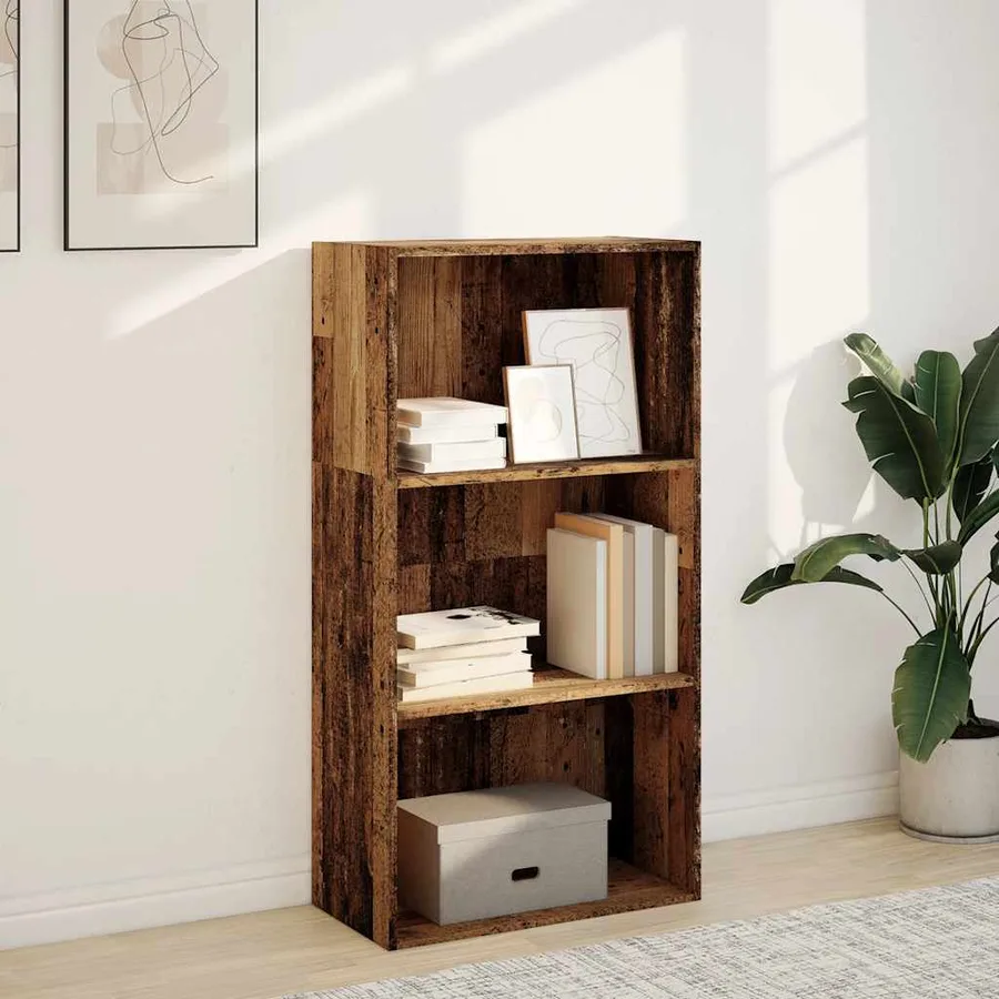 Bibliothèque vieux bois 60x30x114 cm bois d'ingénierie - 3