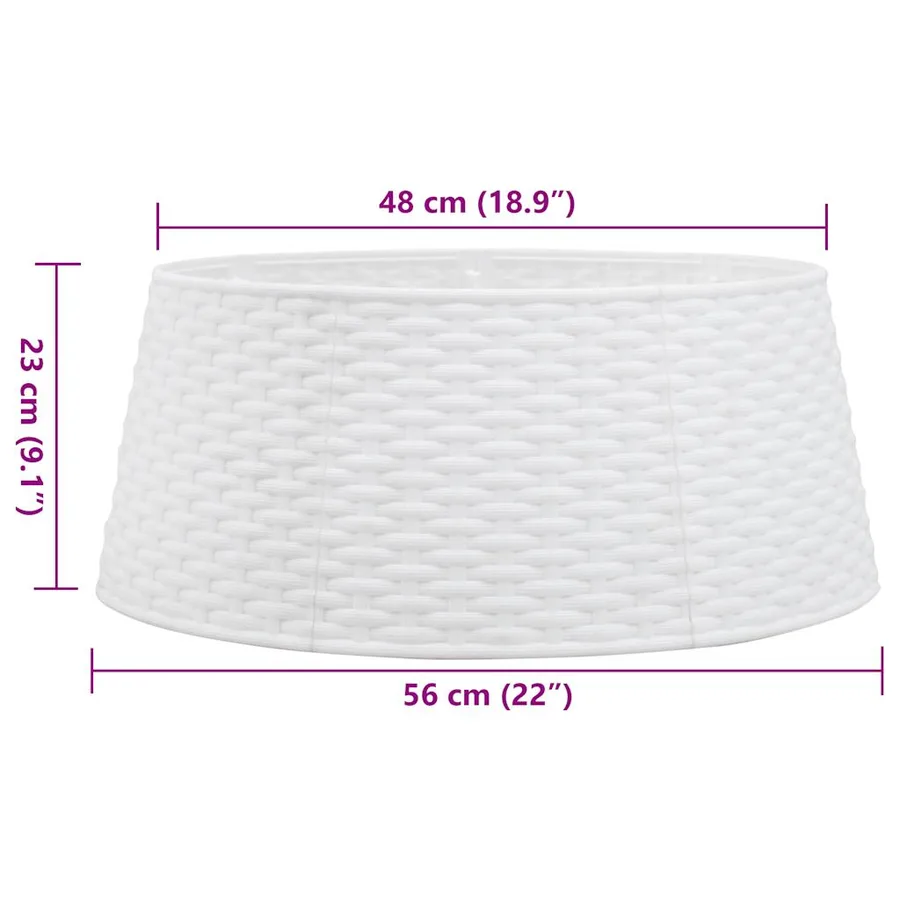 Jupe de sapin de Noël blanc Ø56x23 cm plastique - 9
