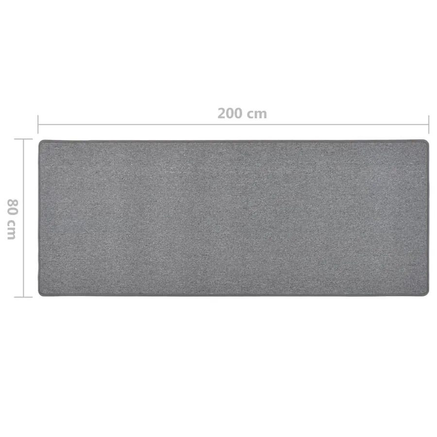 Tapis de couloir Gris foncé 80x200 cm - 7