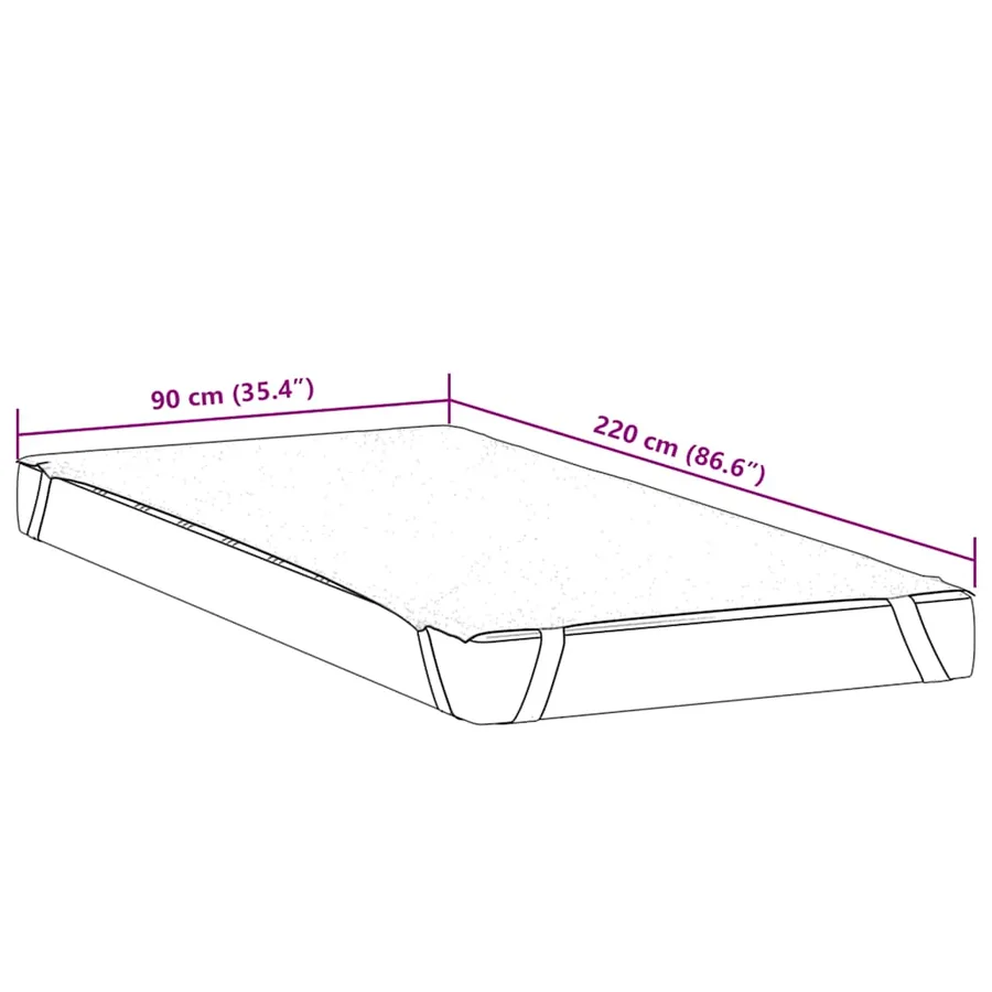 Protège-matelas blanc 90x220 cm imperméable - 7