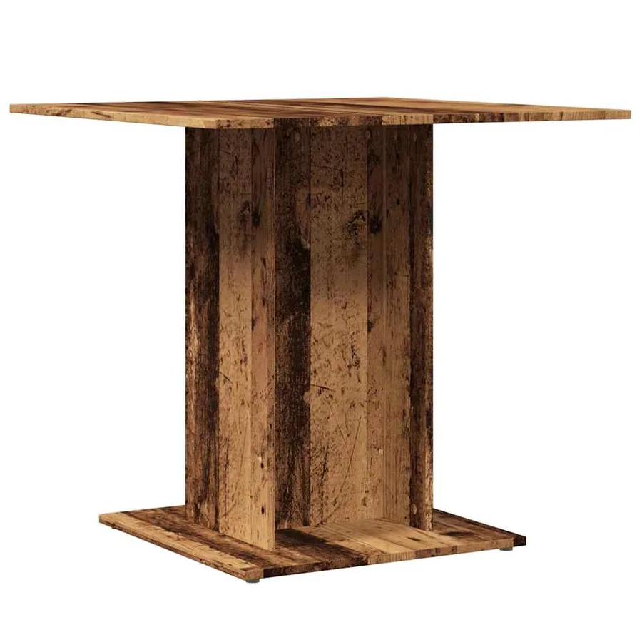 Table à manger vieux bois 80 x 80 x 75 cm bois d'ingénierie - 2