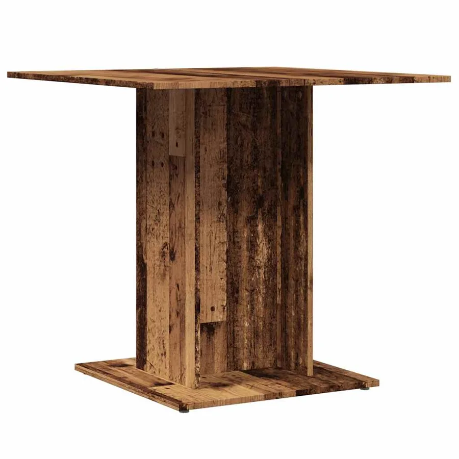 Table à manger vieux bois 80 x 80 x 75 cm bois d'ingénierie - 7
