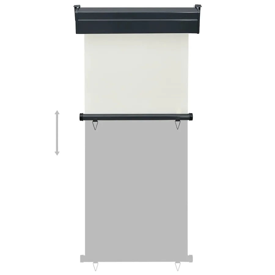 Auvent latéral de balcon 85x250 cm Crème - 5