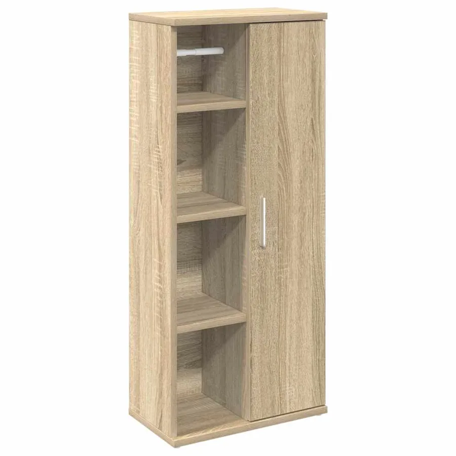 Meuble de salle de bain avec porte-rouleau chêne sonoma - 2
