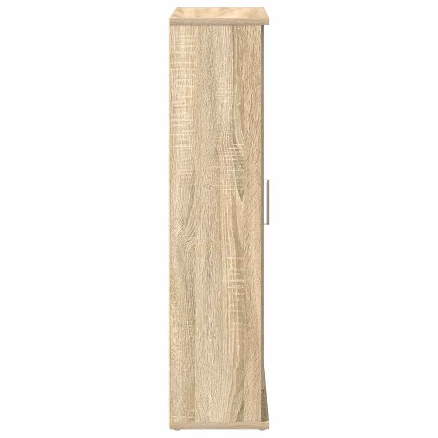 Meuble de salle de bain avec porte-rouleau chêne sonoma - 6