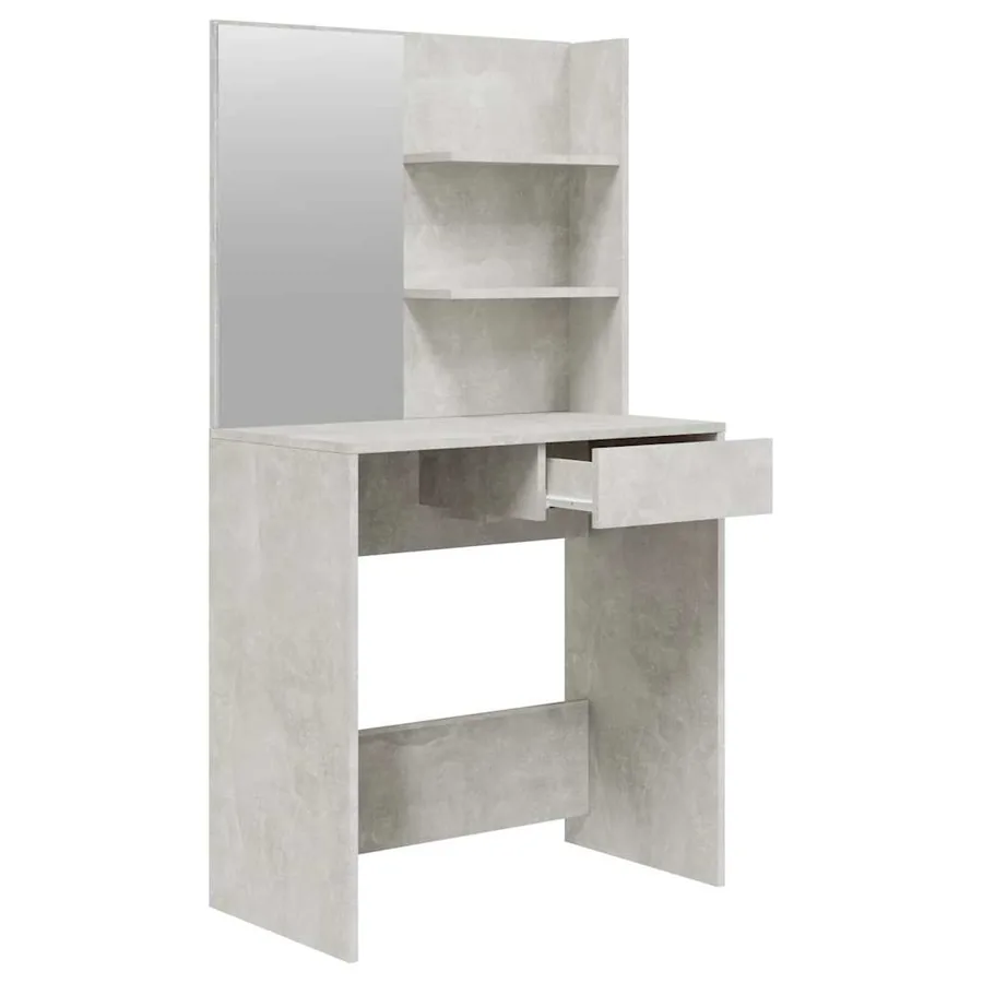 Ensemble de coiffeuse Gris béton 74,5x40x141 cm - 5