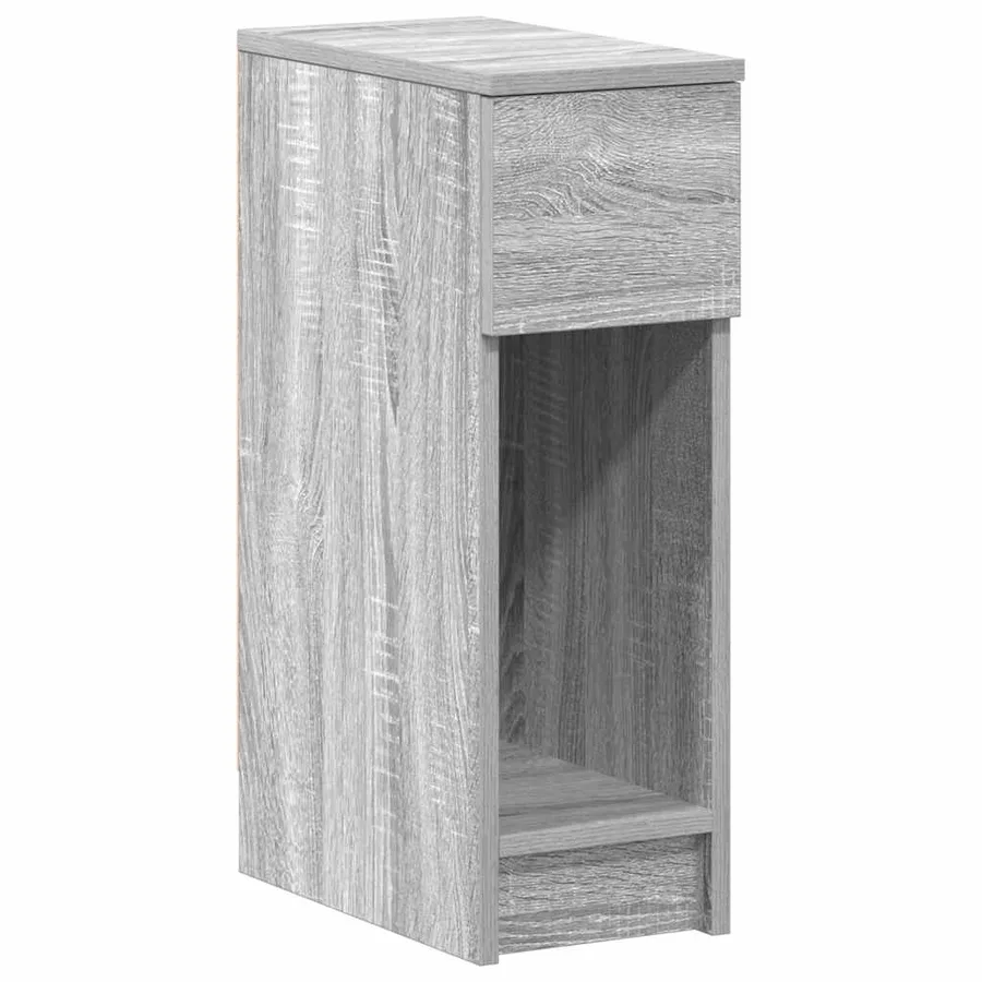 Tables de chevet avec tiroir 2 pcs sonoma gris 20x36x60 cm - 6