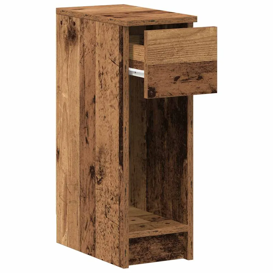 Tables de chevet avec tiroir 2 pcs vieux bois 20x36x60 cm - 6