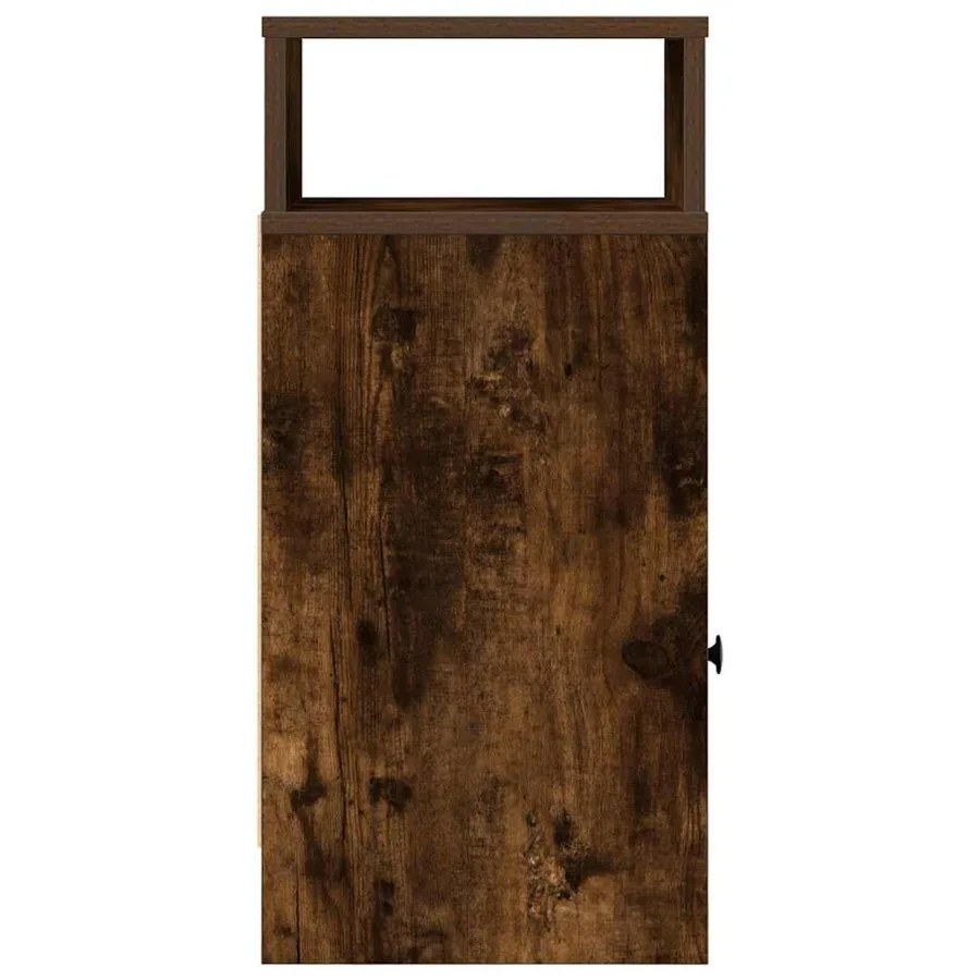 Table de chevet avec tiroir chêne fumé 25x31x66 cm - 6