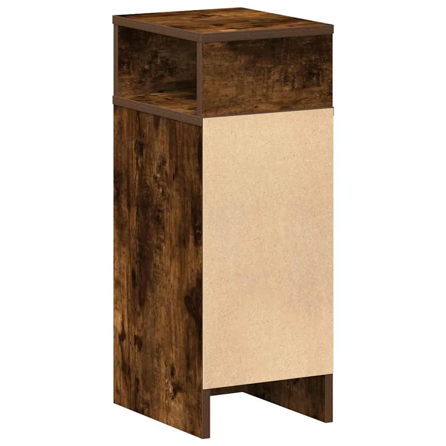 Table de chevet avec tiroir chêne fumé 25x31x66 cm - 7