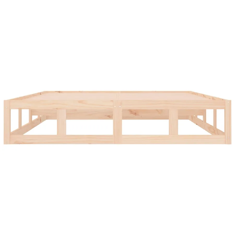 Cadre de lit sans matelas 140x190 cm bois massif - 5