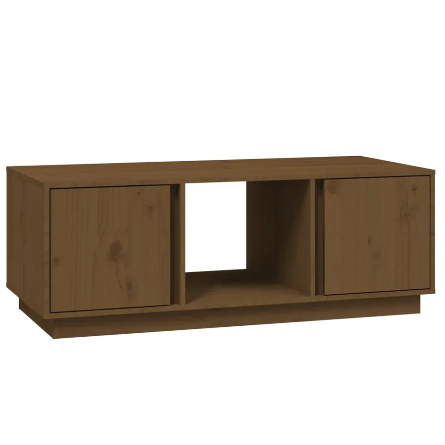 Table basse Marron miel 110x50x40 cm Bois massif de pin - 2