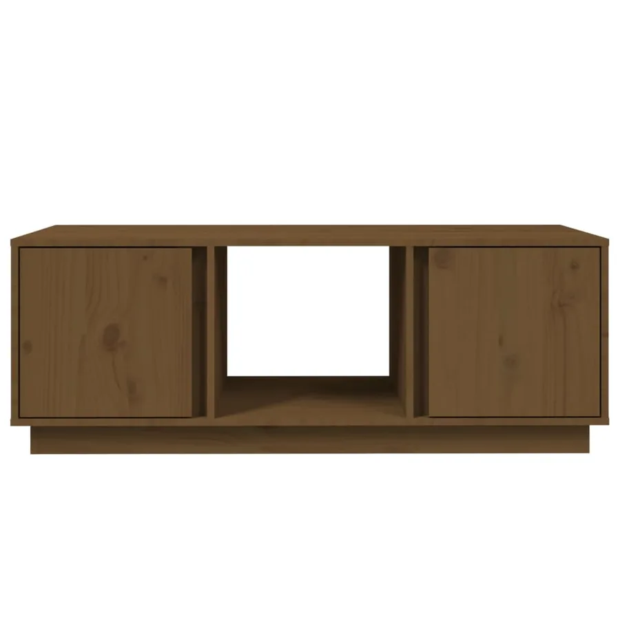 Table basse Marron miel 110x50x40 cm Bois massif de pin - 5