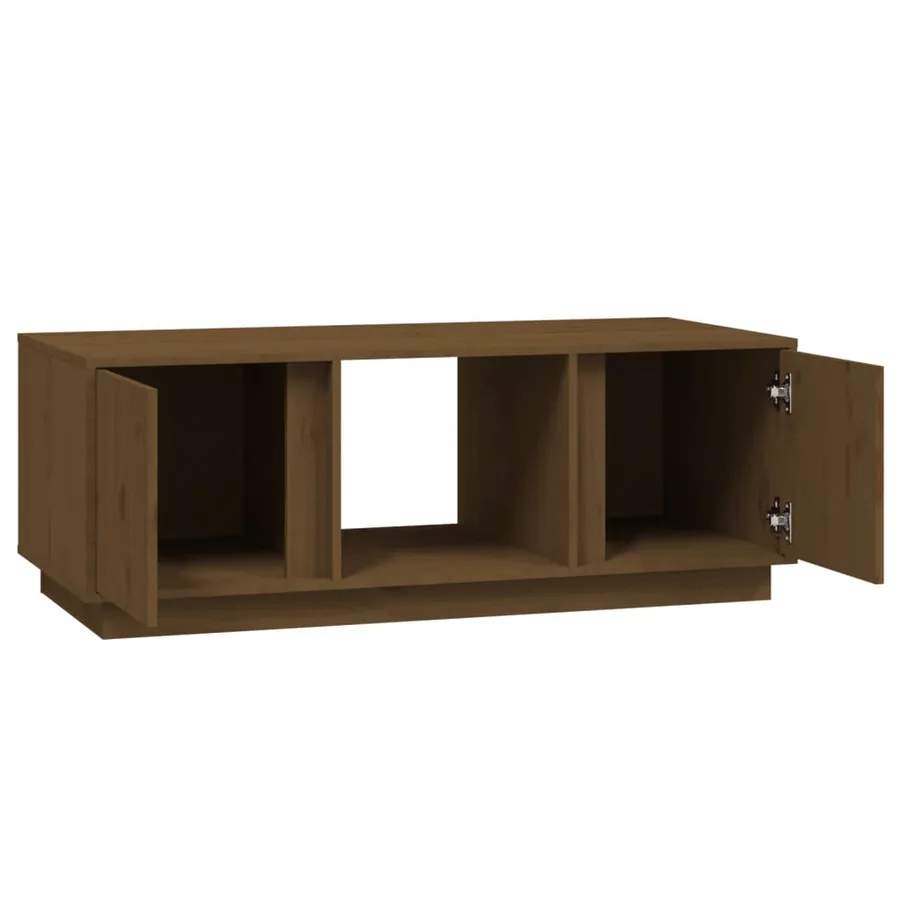 Table basse Marron miel 110x50x40 cm Bois massif de pin - 6