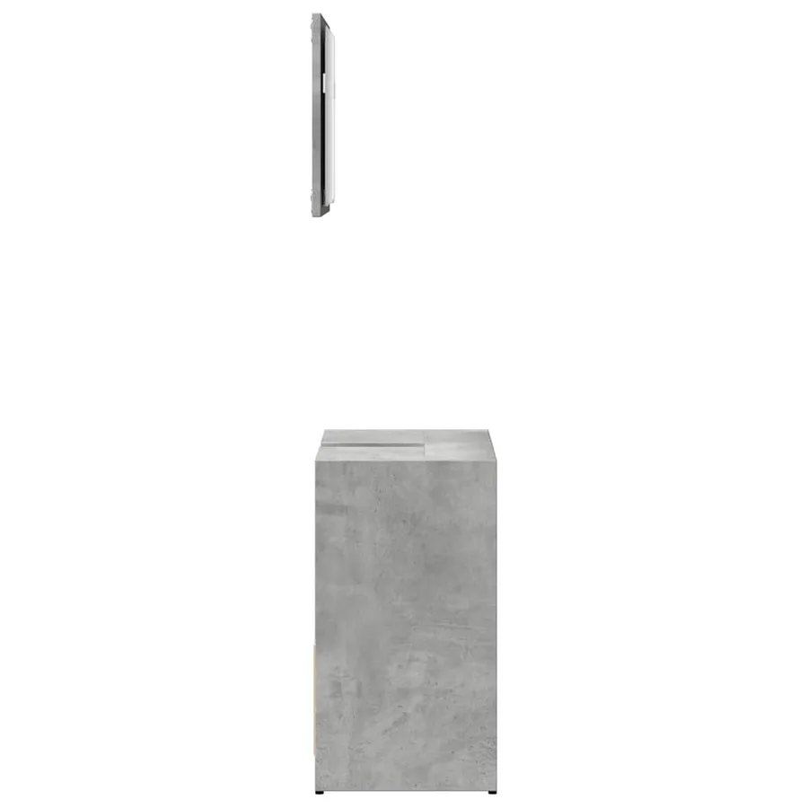 Ensemble de meubles de salle de bain 2 pcs gris béton - 5
