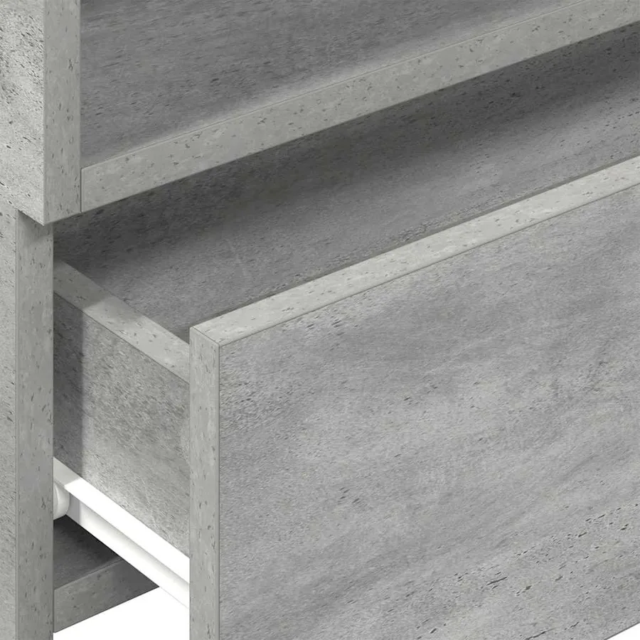 Tables de chevet murales 2 pcs gris béton 45x26x28,5 cm - 9