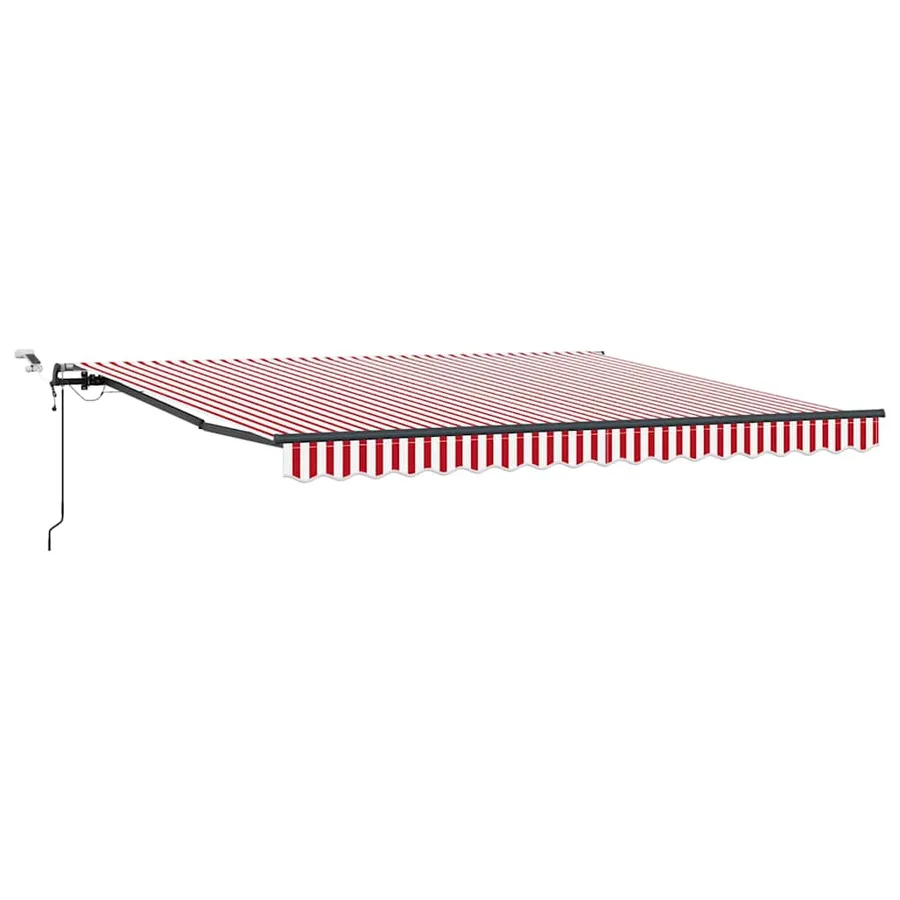 Auvent rétractable Rouge et Blanc 400 × 350 cm Polyester - 2