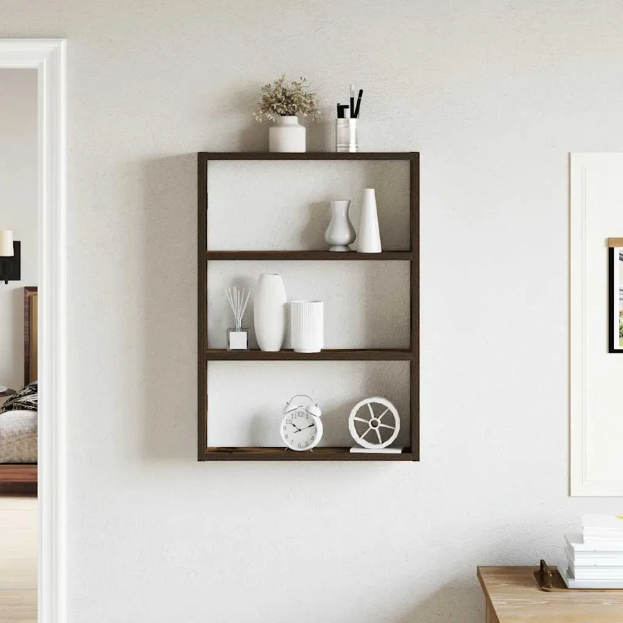 Étagère murale chêne fumé 43x9x60 cm bois d'ingénierie - 3