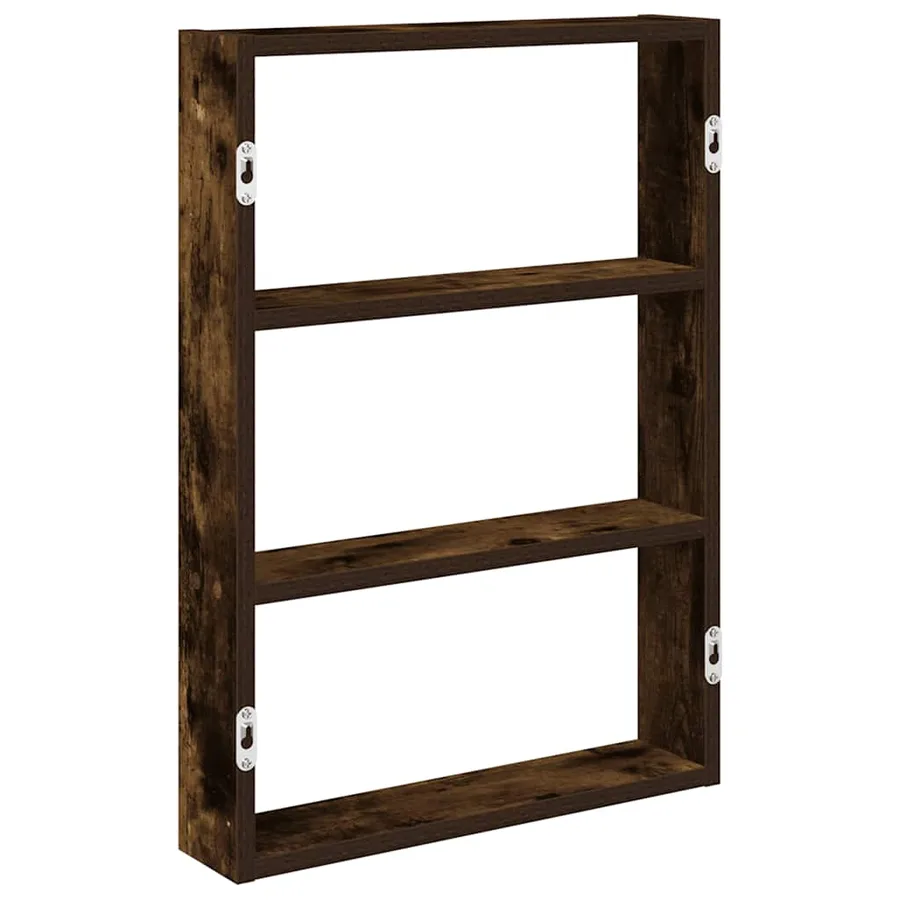 Étagère murale chêne fumé 43x9x60 cm bois d'ingénierie - 6