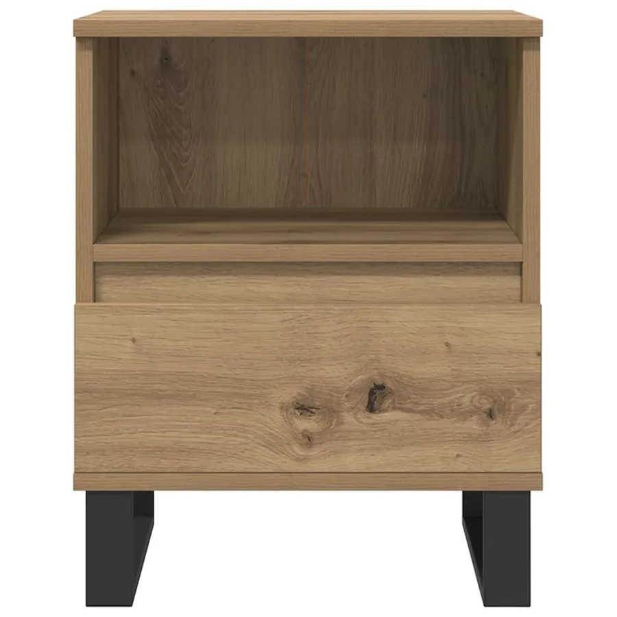Tables de chevet 2 pcs chêne artisanal 40x35x50 cm - 5