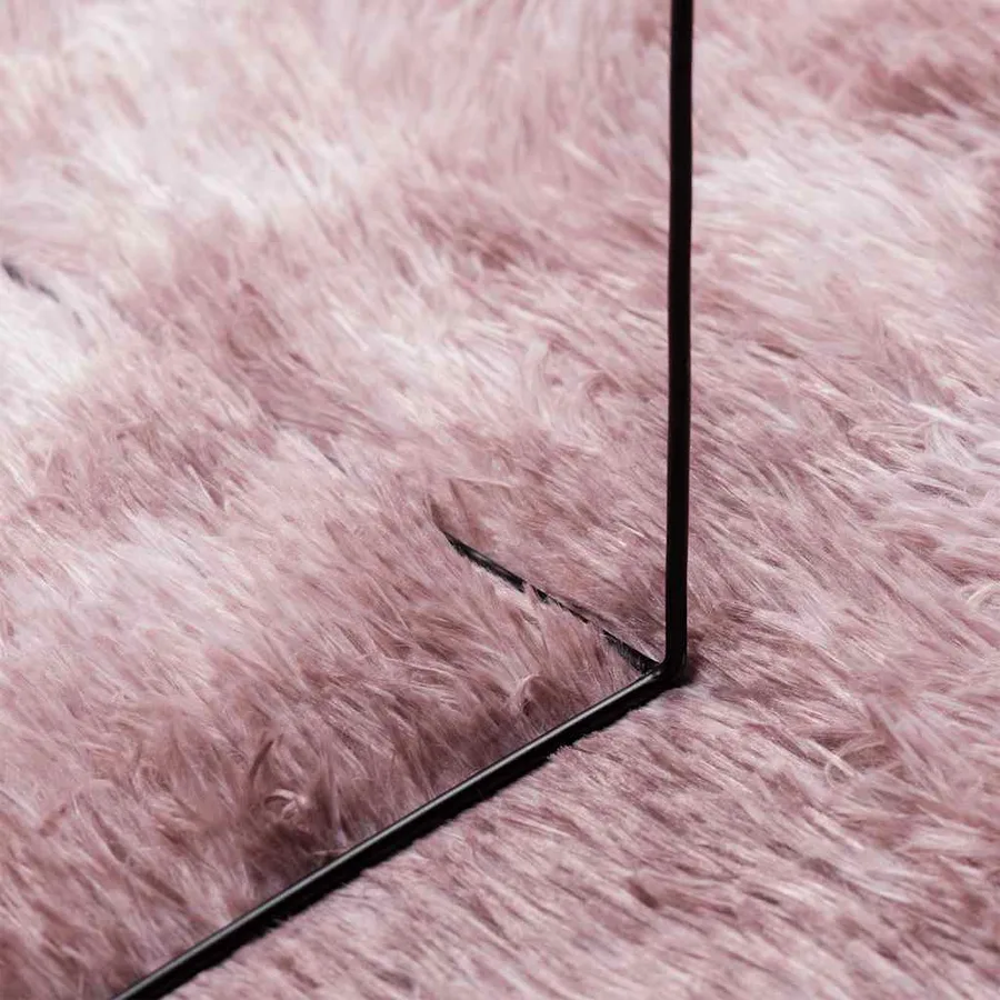 Tapis Shaggy à poils longs NAVARRA rose poudré 200x290 cm - 7