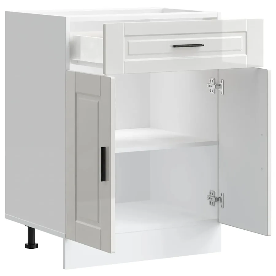 Armoire de cuisine Porto blanc brillant bois ingénierie - 5