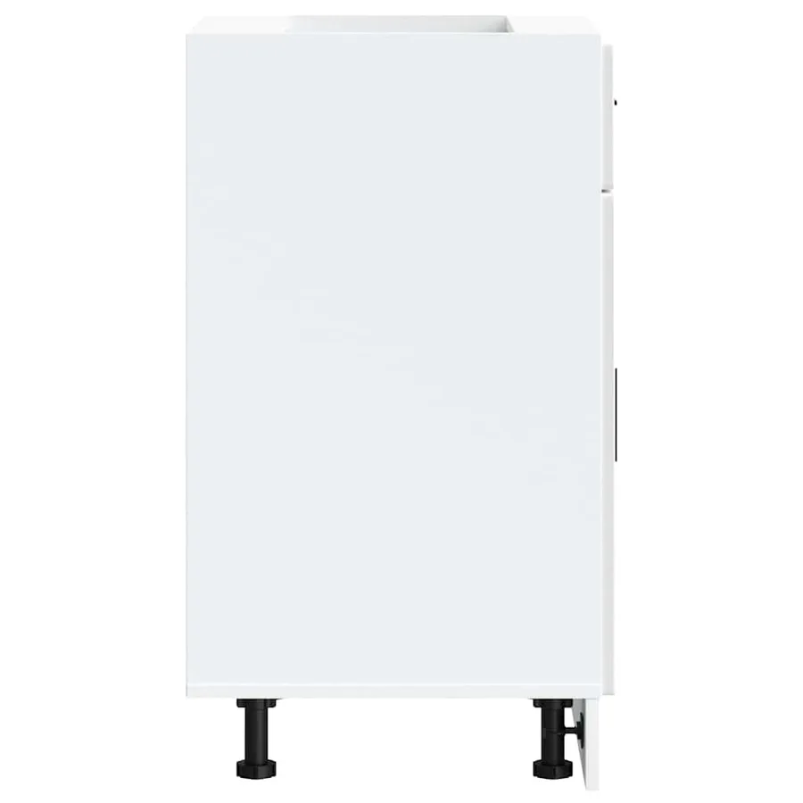 Armoire de cuisine Porto blanc brillant bois ingénierie - 6