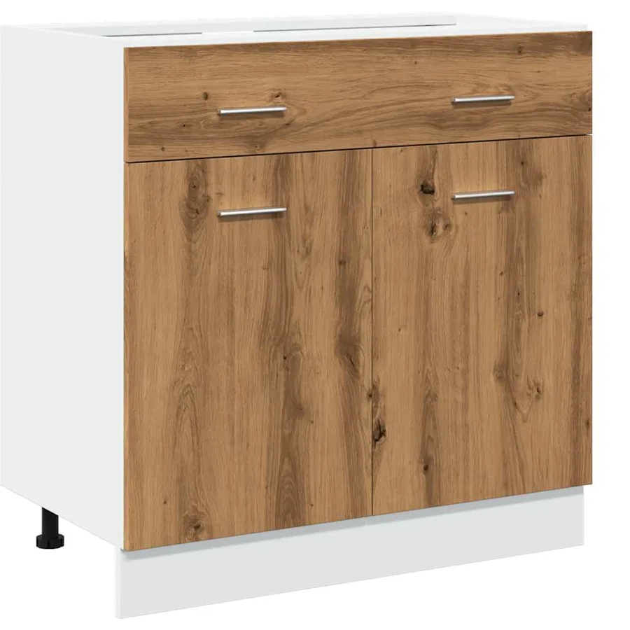 Armoire à tiroirs "Lyon" Chêne artisanal 80 x 46 x 81,5 cm Bois d'ingénierie - 2
