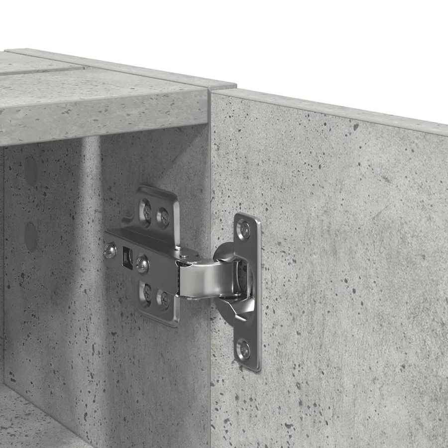 Meuble de salle de bain avec porte-rouleau gris béton - 10