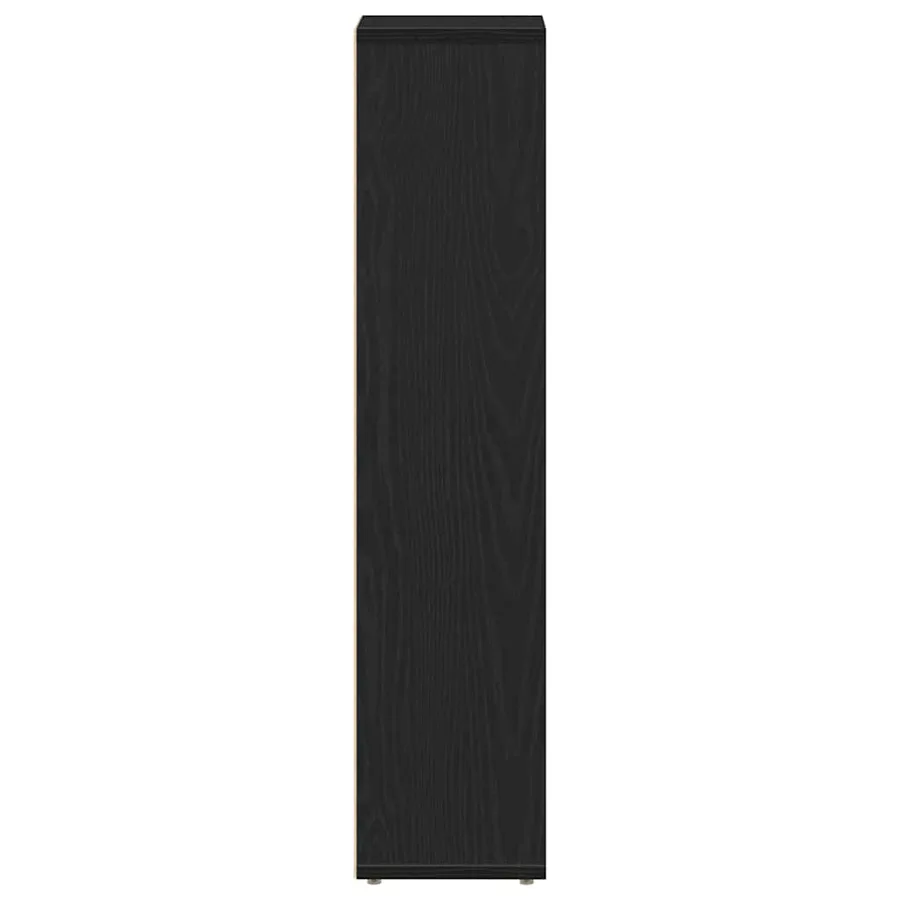 Meuble de salle de bain avec porte-rouleau noir 20,5x20x90 cm - 5