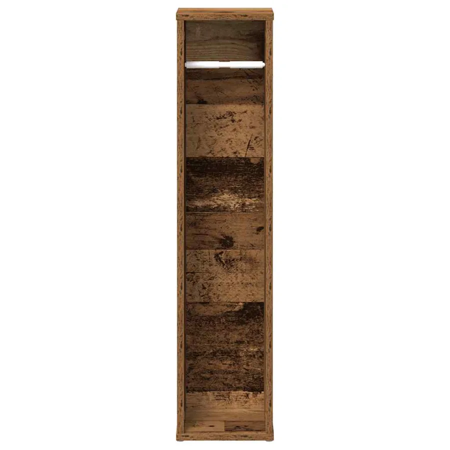 Meuble de salle de bain avec porte-rouleau en bois ancien 20,5 x 20 x 90 cm - 4
