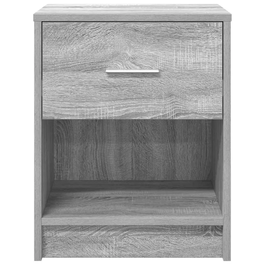 Tables de chevet 2 pcs avec tiroir Gris Sonoma 40x34x50 cm - 4