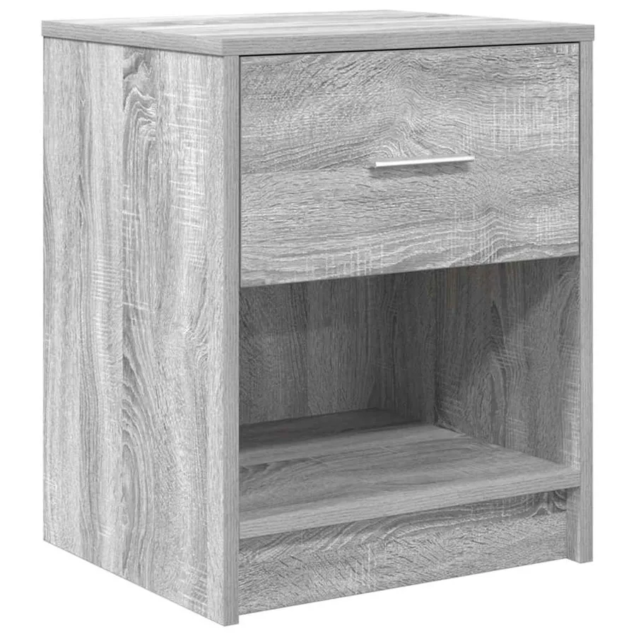 Tables de chevet 2 pcs avec tiroir Gris Sonoma 40x34x50 cm - 6