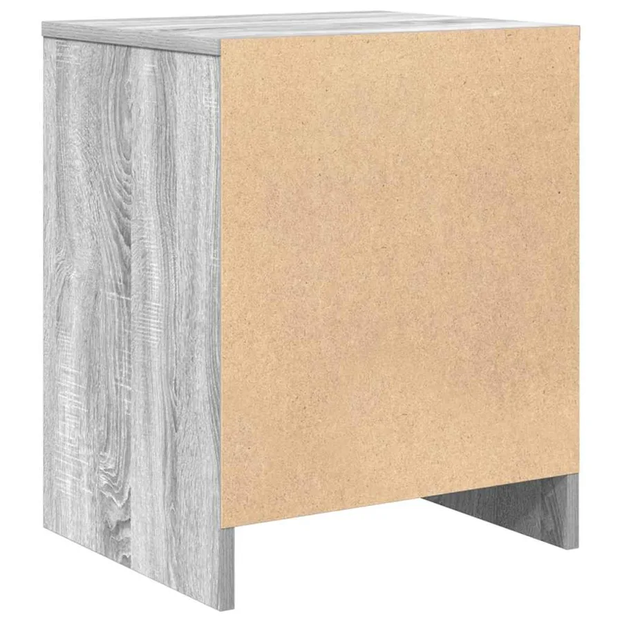 Tables de chevet 2 pcs avec tiroir Gris Sonoma 40x34x50 cm - 8