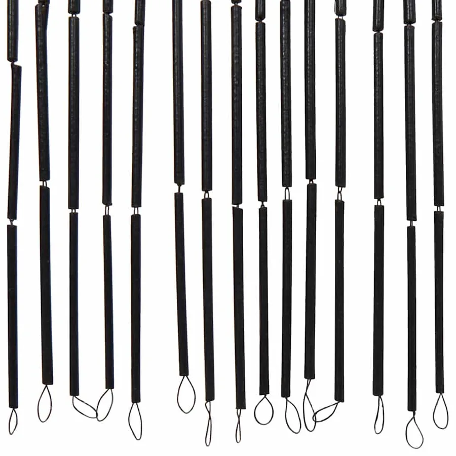 Rideau anti-insectes imprimé palmier 100x200 cm bambou - 5