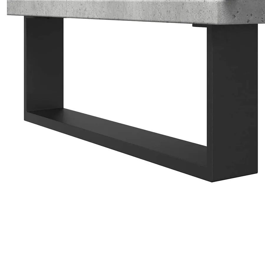 Armoire de lavabo salle de bain gris béton 80x33x60 cm - 10