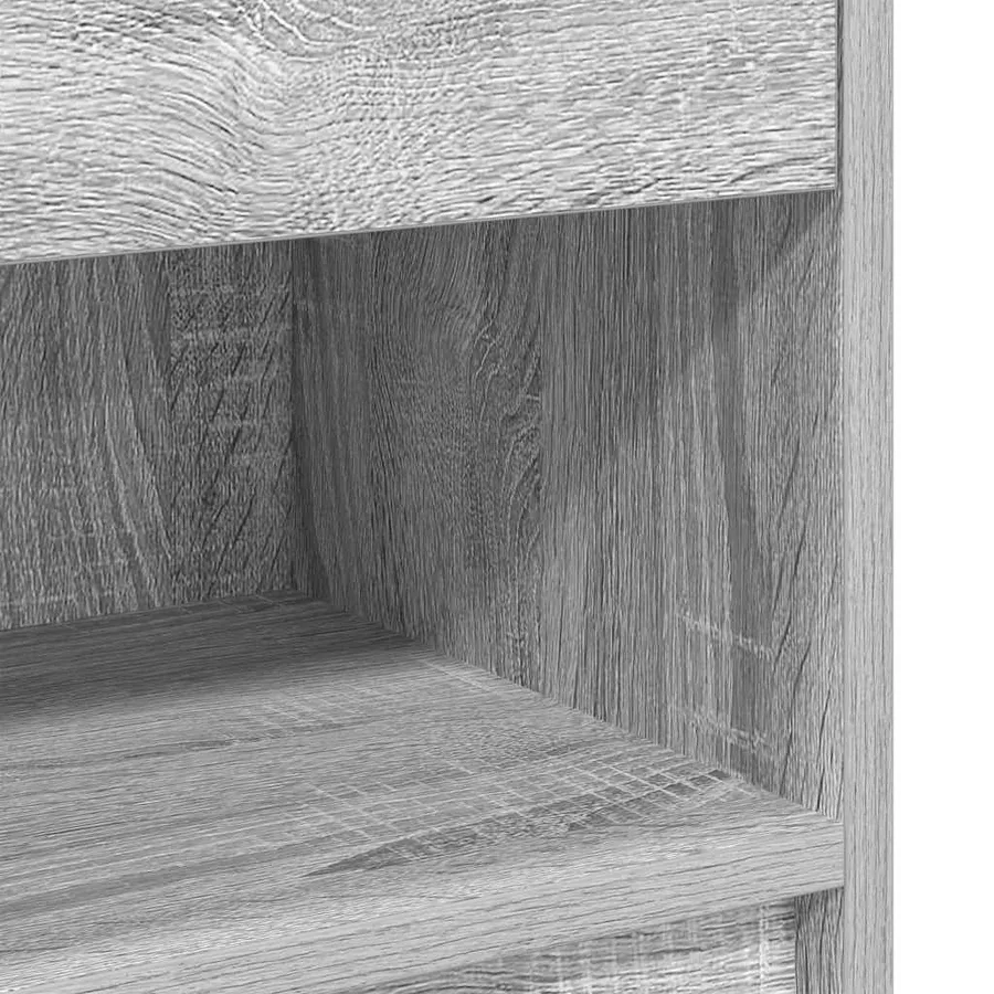 Table de chevet avec tiroir Gris Sonoma 39x28x41 cm - 10