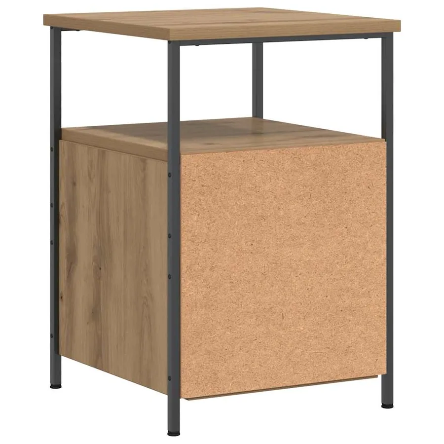 Tables de chevet 2 pcs chêne artisanal bois d'ingénierie - 7