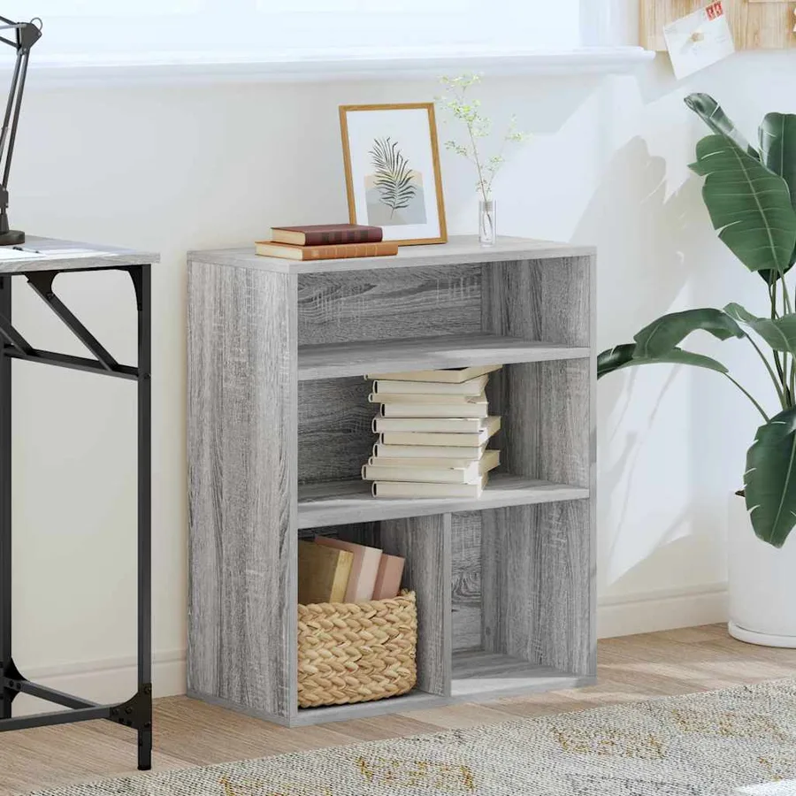 Bibliothèque sonoma gris 60x30x71,5 cm bois d'ingénierie - 3