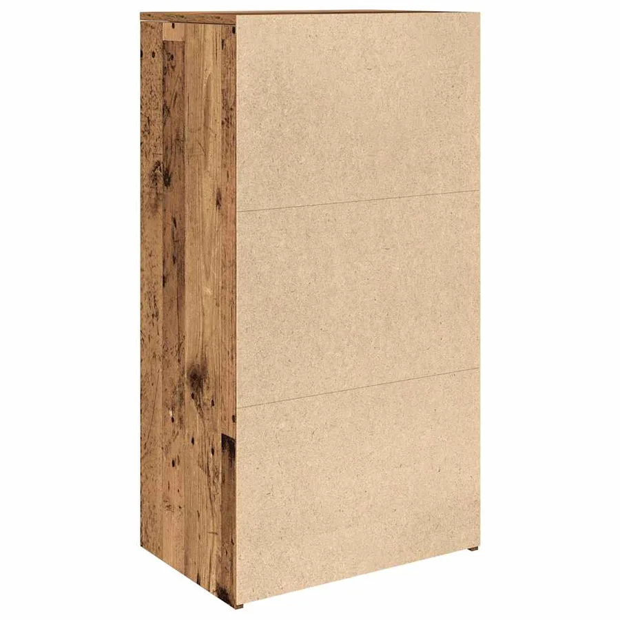 Buffet avec 6 tiroirs vieux bois 50x34x96 cm bois d'ingénierie - 6