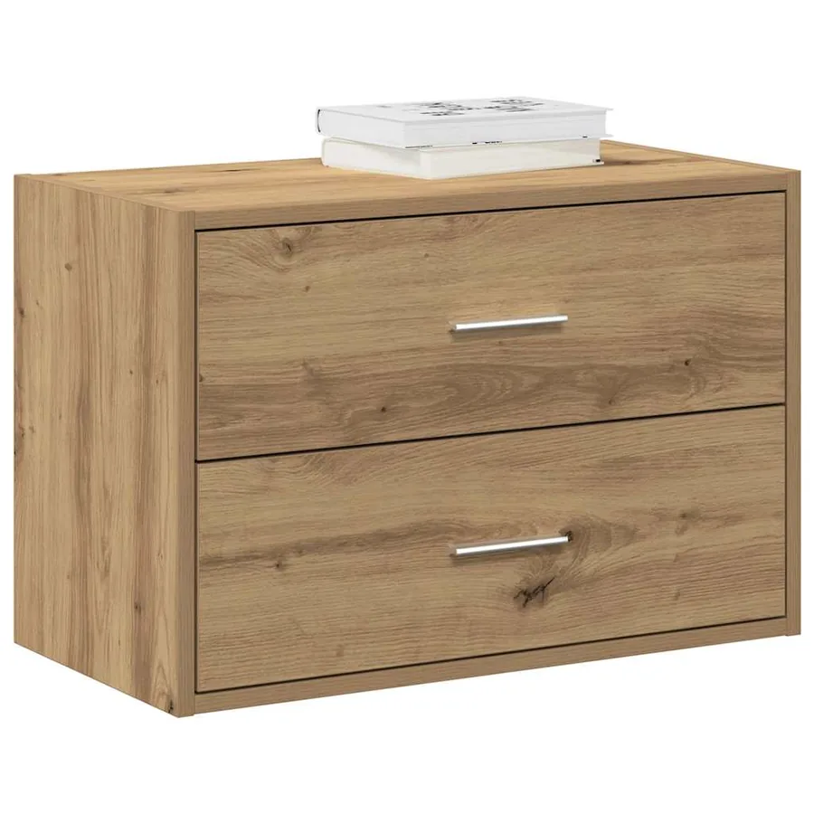 Armoire avec 2 tiroirs chêne artisanal bois d'ingénierie