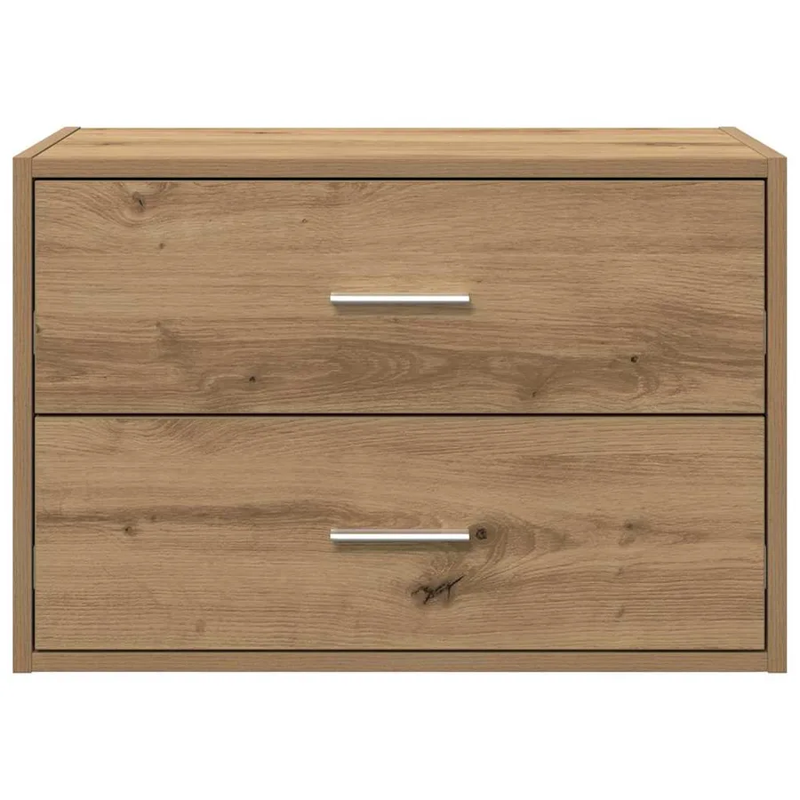 Armoire avec 2 tiroirs chêne artisanal bois d'ingénierie - 4