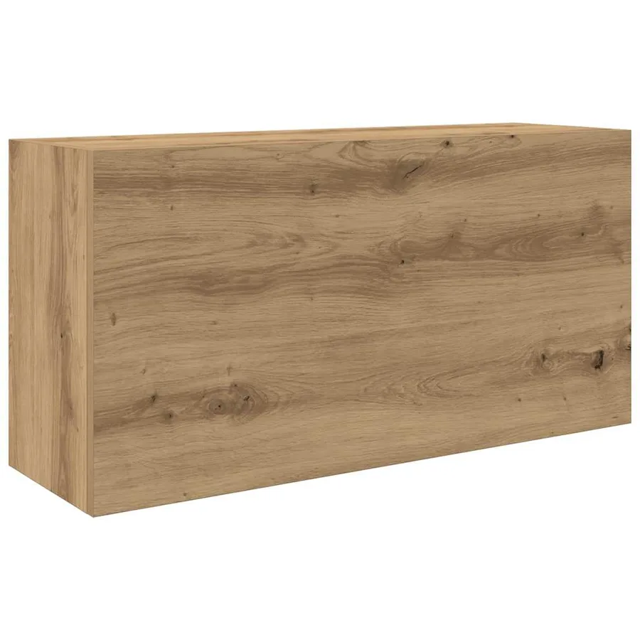 Armoire murale de bain chêne artisanal bois d'ingénierie - 2