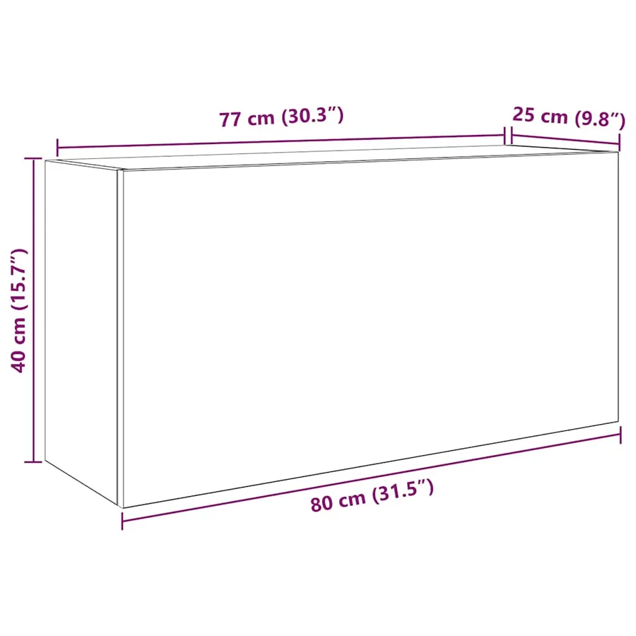 Armoire murale de bain chêne sonoma 80x25x40 cm bois ingénierie - 12