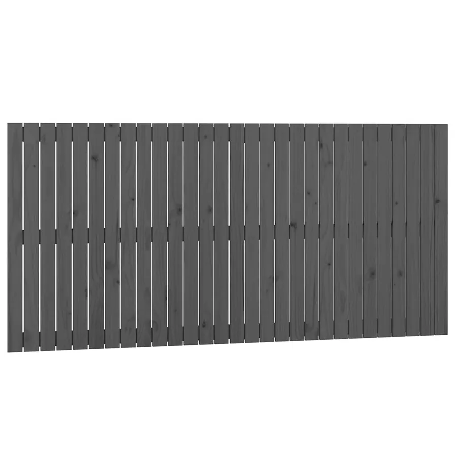Tête de lit murale Gris 185x3x90 cm Bois massif de pin - 2