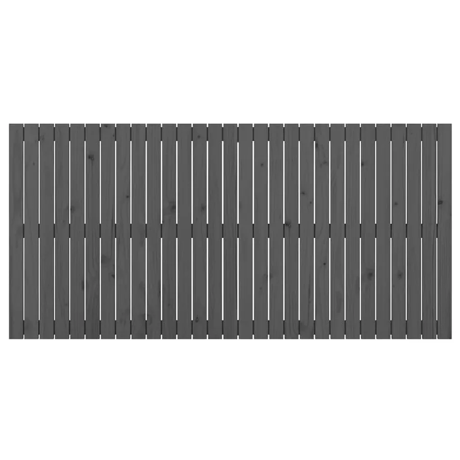 Tête de lit murale Gris 185x3x90 cm Bois massif de pin - 4