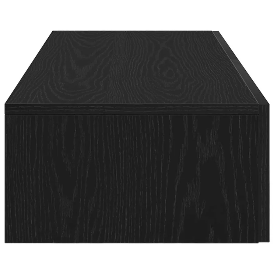 Étagère murale avec tiroirs noir 60x26,5x15cm bois d'ingénierie - 5