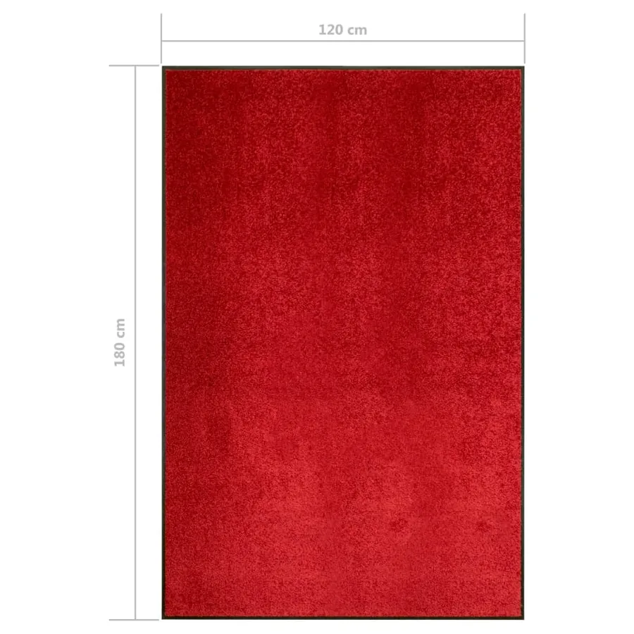Paillasson lavable Rouge 120x180 cm - 6