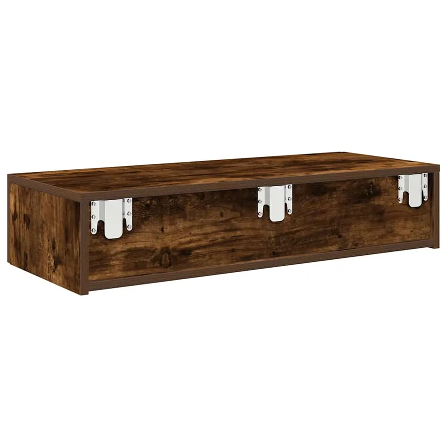 Étagère murale avec tiroirs chêne fumé bois d'ingénierie - 6